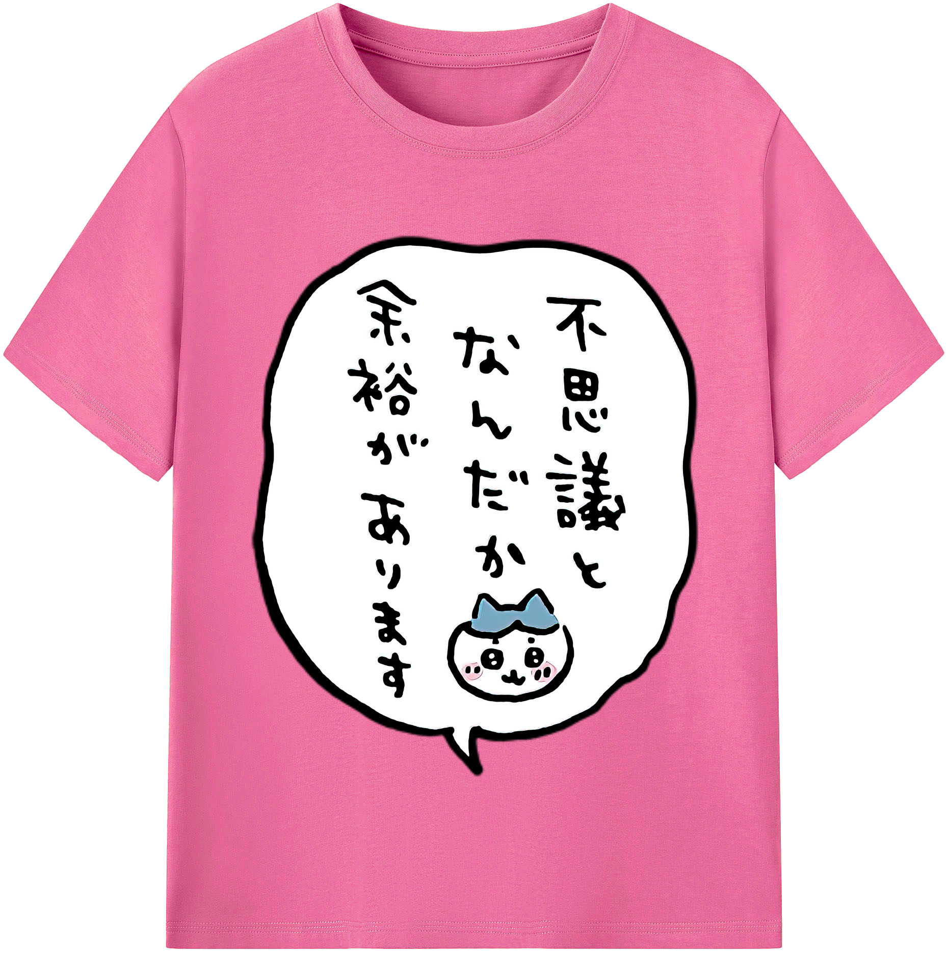 （画像用） ちいかわ ハチワレ Chii-kawa hachiware レディースカジュアルプリントTシャツ（綿100％）